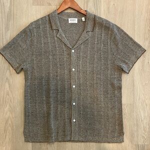 Bonobos Men’s Knit Button Down Shirt - Taupe - Men’s M